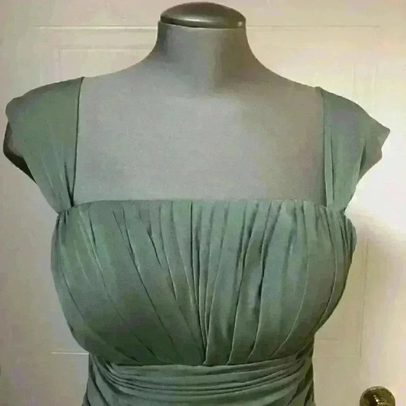 Bill Levkoff Dress Bridesmaid Bodycon Sage  Green - Picture 3 of 8